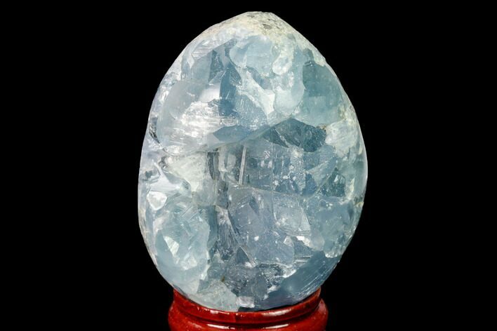 Crystal Filled Celestine (Celestite) Egg Geode - Madagascar #172672